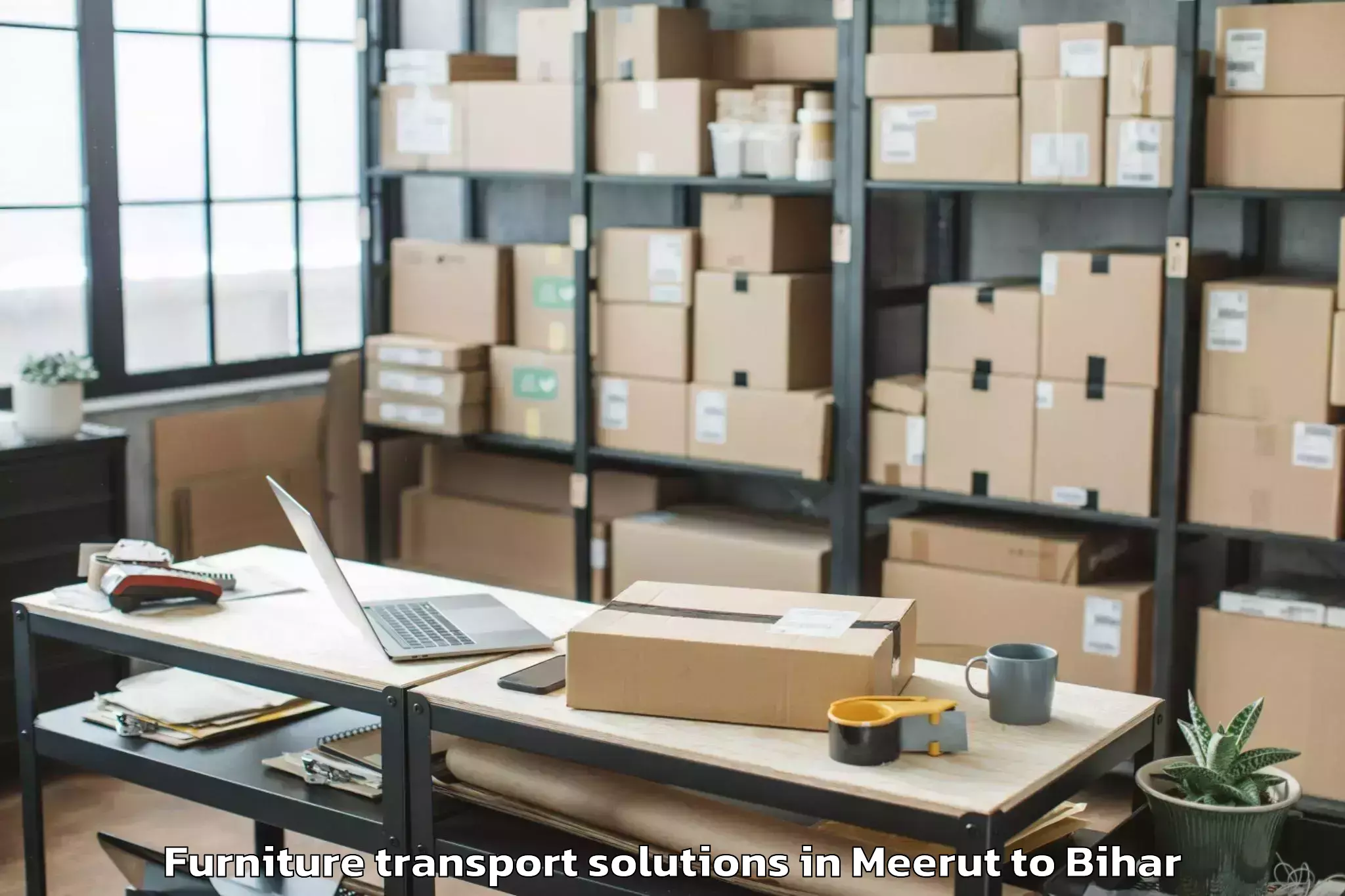 Book Meerut to Jhanjharpur Furniture Transport Solutions